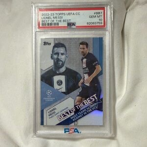 ⚽ Lionel Messi PSA 10 Gem Mint | 2022–23 Topps UEFA Best of the Best #BB7